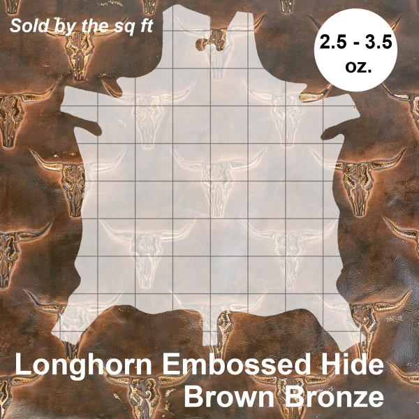 LHEC.Brown and Bronze.Large.03.jpg Longhorn Embossed Cow Image